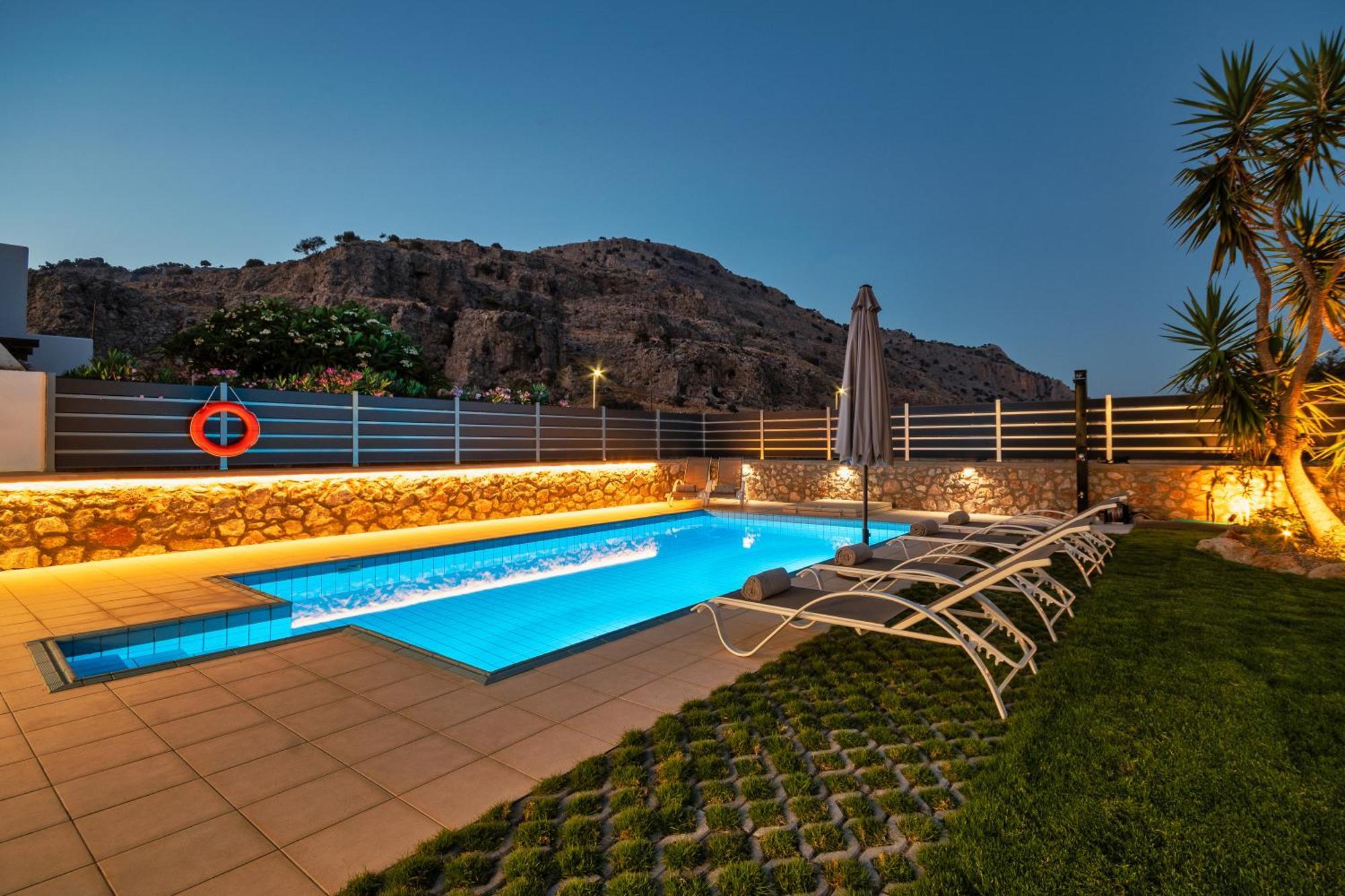 Mariani Ii - In Lothiarika, Newly Renovated June 2024, Private Pool, Lindos 10 Min, 120m Villa *